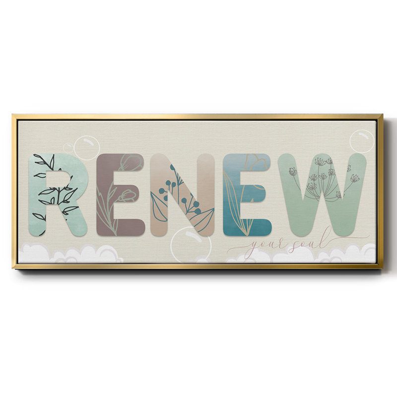 «Renew Your Soul», toile encadrée, H 12 po x l 30 po