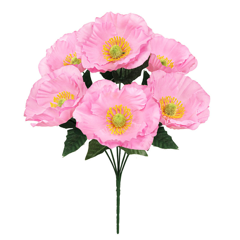 Buisson de pavot artificiel, Rose