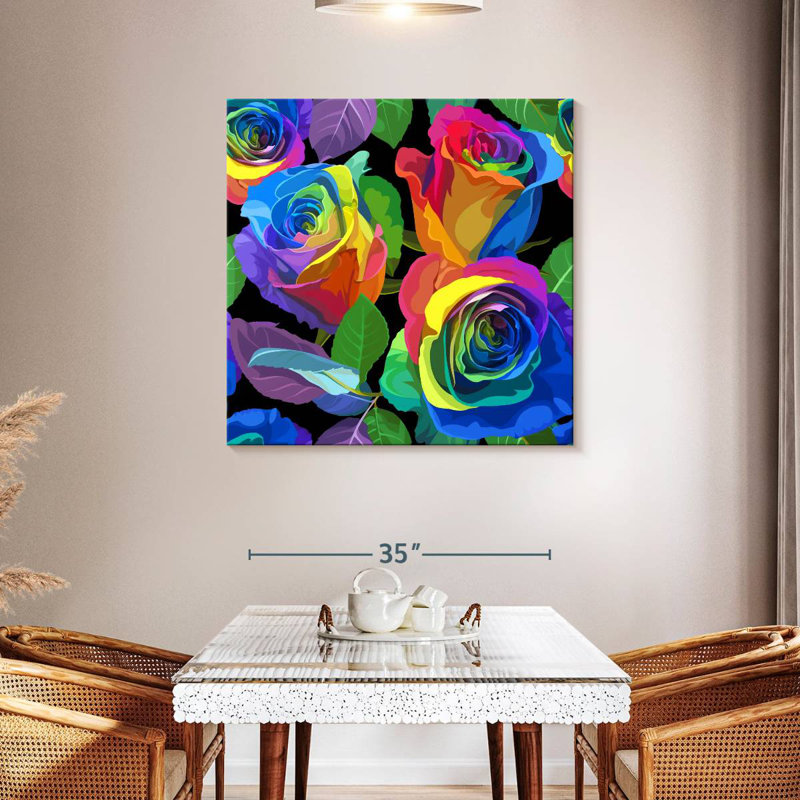 Harnek Neon Rainbow Roses