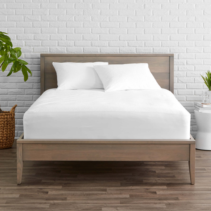 Standard White Cotton Hypoallergenic Waterproof Pillow Protector