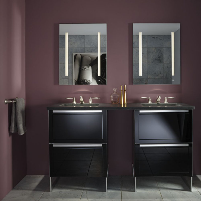 Modern Rectangular Surface Mount Medicine Cabinet with Bluetooth