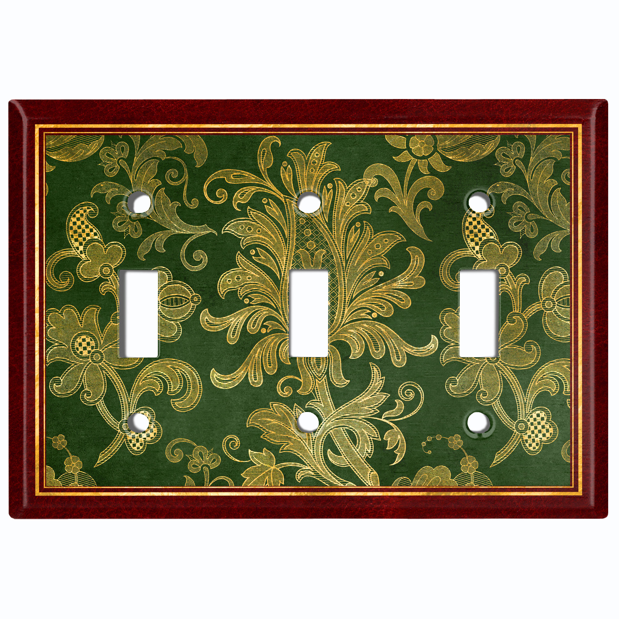 WorldAcc Metal Light Switch Plate Outlet Cover (Spring Green Elegant ...