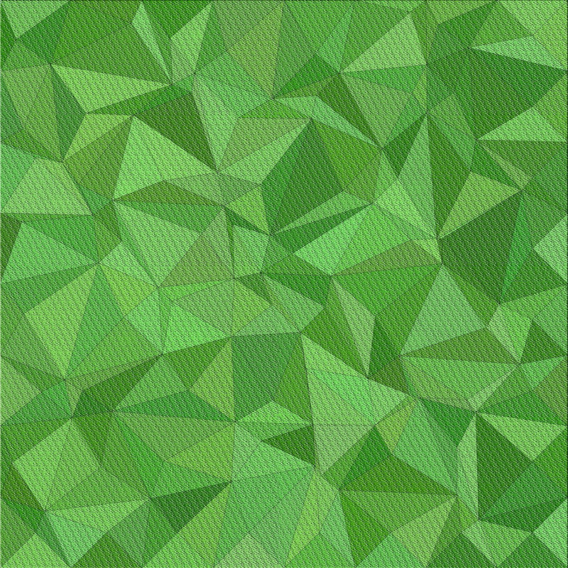Tapis décoratif géométrique vert Rola, Carré 4 pi