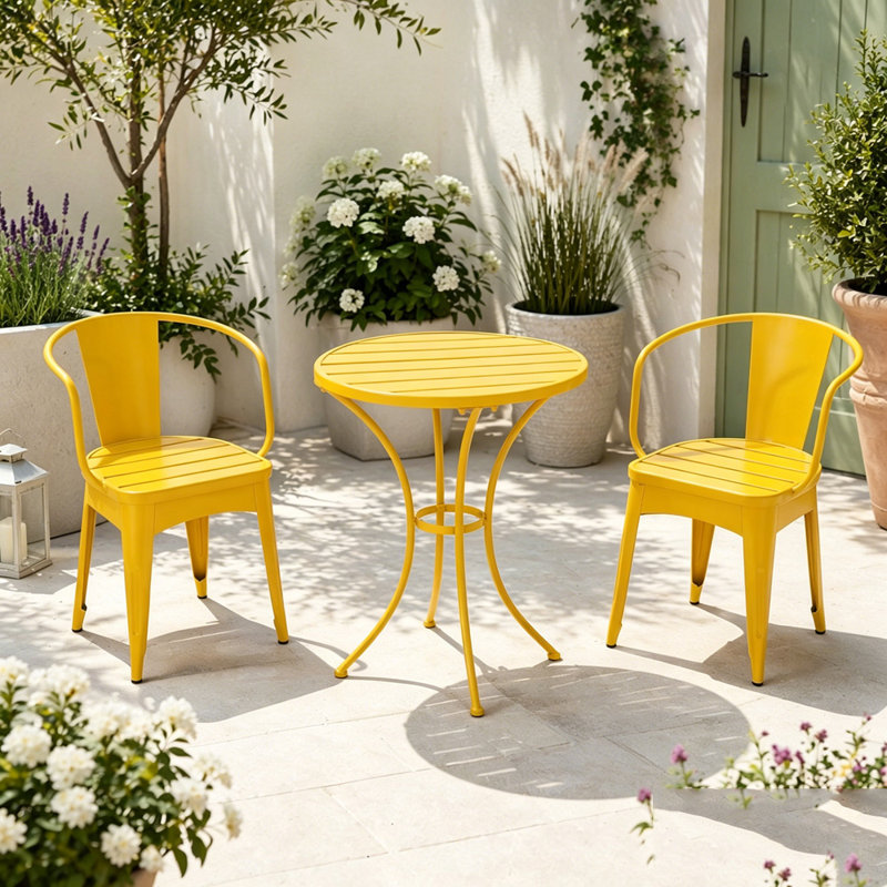 Ensemble d'extérieur 3 pièces, Jaune