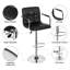 Set Of 2, Breakfast Bar Stool With Armrest And Back Swivel Gas Lift Leather Kitchen Bar Stool-613657984