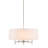 5-Light White Drum Shade Chandelier