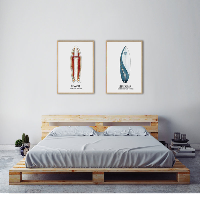 Objects Hossegor Surf 1 Piece Single Picture Frame Painting, 90cm H x 60cm W x 3cm D