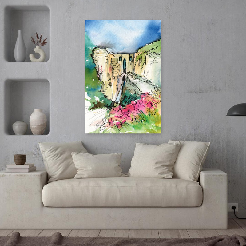 Paysage secret contemporain caché secret, H 36 po x l 24 po