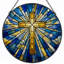 Panneau de vitrail 12 "H Cross Radiance-1976788210