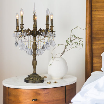 Cotten 5- Lights Angola Dimmable/Modern Crystal Table Lamp