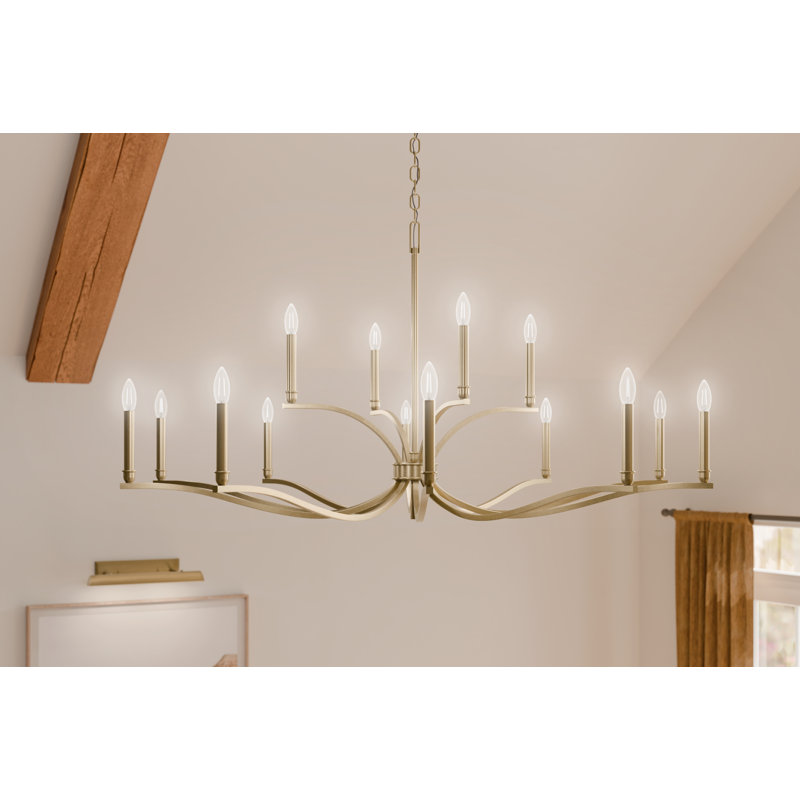 Lustre 14 lumières , Bronze