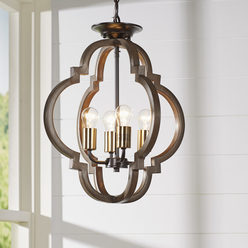 Luminaire suspendu géométrique à 4 lumières Bendale