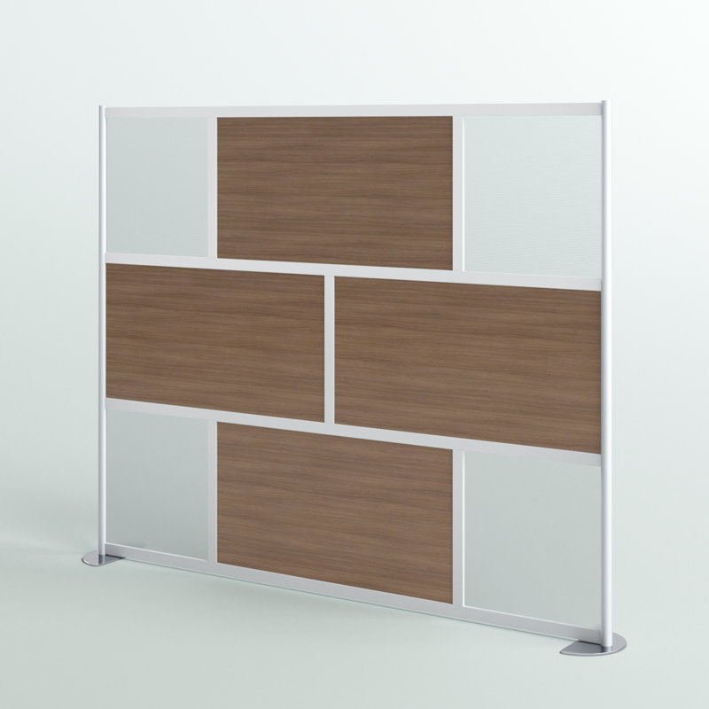 Cloison 3 panneaux autoportante Orrie, Standard, Noyer