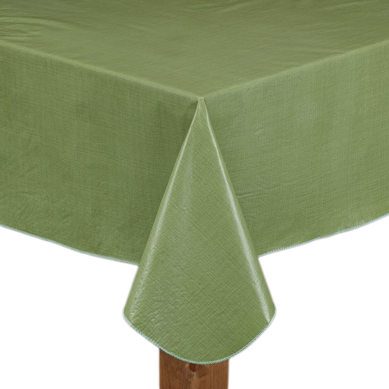 Chandley Café Deauville Scarlet Tablecloth, 52" L x 52" W, Sage