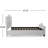 Upholstered Size Platform Bed Frame, Arched Nailhead Decor Headboard And Footboard, Button Tufted Design, No Box Spring Needed, Easy To Assemble, Ivory-631970298