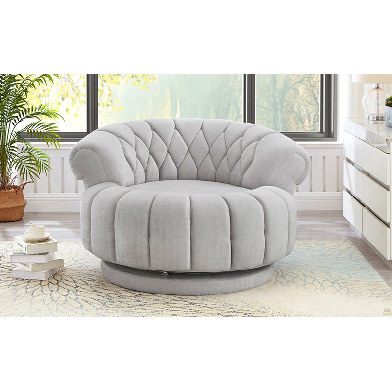Fauteuil d'appoint pivotant 360 °, Gris