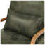 Méridienne en bois vert olive Mid-Century avec coussin en mousse