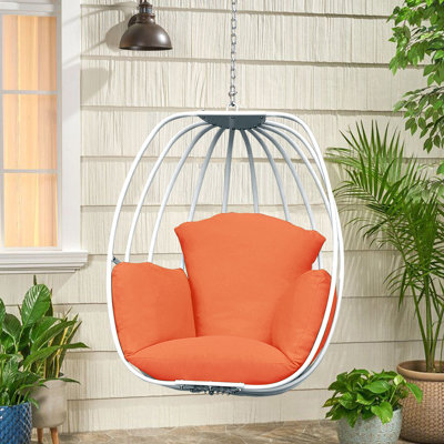 Fauteuil à œufs suspendu, hamac avec balançoire, orange