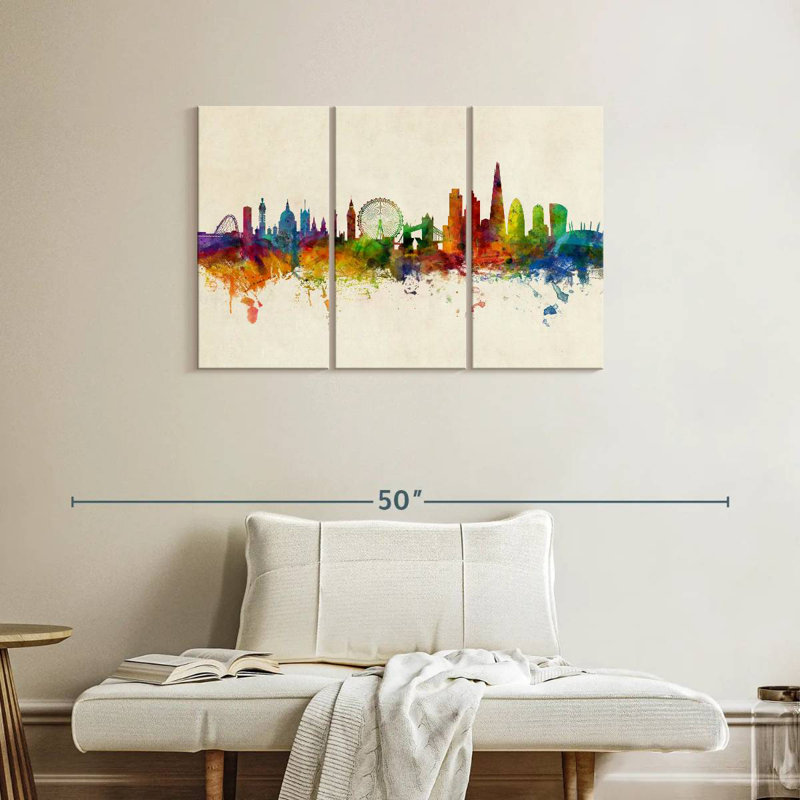 Sireci London England Skyline IX, 24" H x 38" W