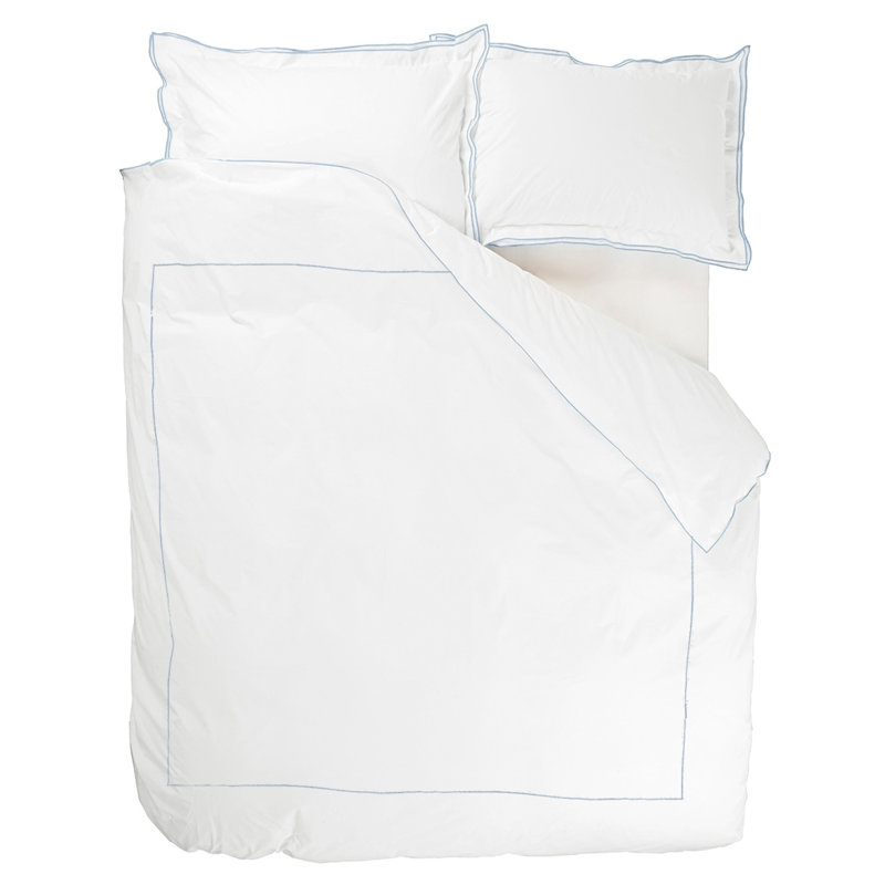 Astor Cotton Duvet Cover, Queen Duvet Cover, Charcoal/Dove