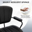 Chaise de bureau rembourrée pivotante à dossier réglable-70110244-90143689