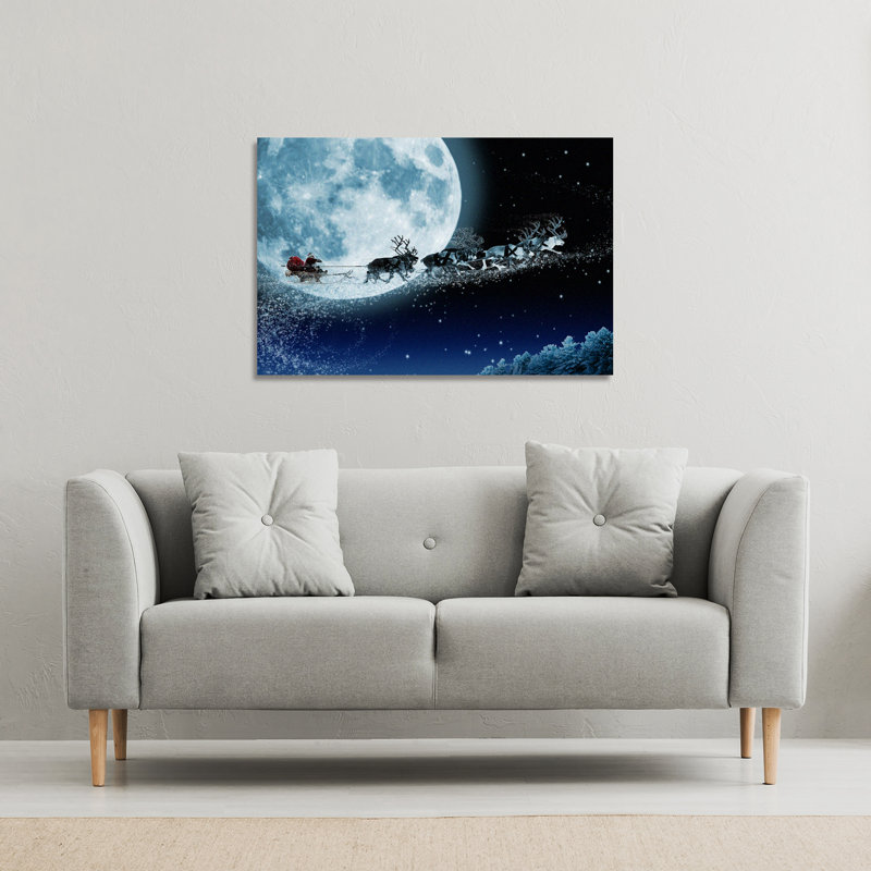 Magic Santa''s Sleigh - Wrapped Canvas Print, 91cm H x 91cm W