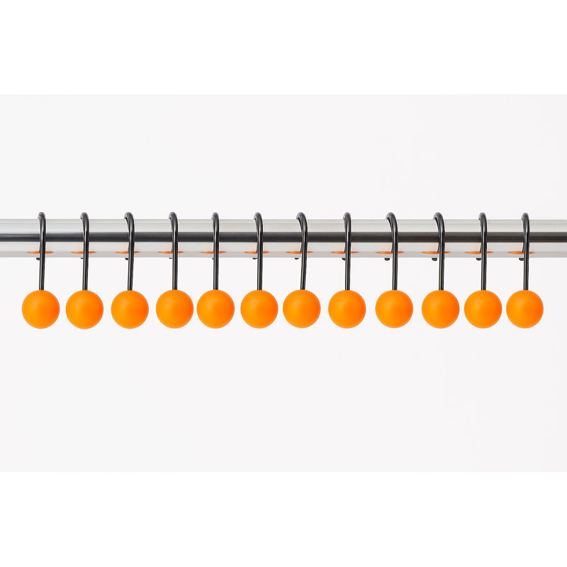 Crochets de rideau de douche ronds, Orange