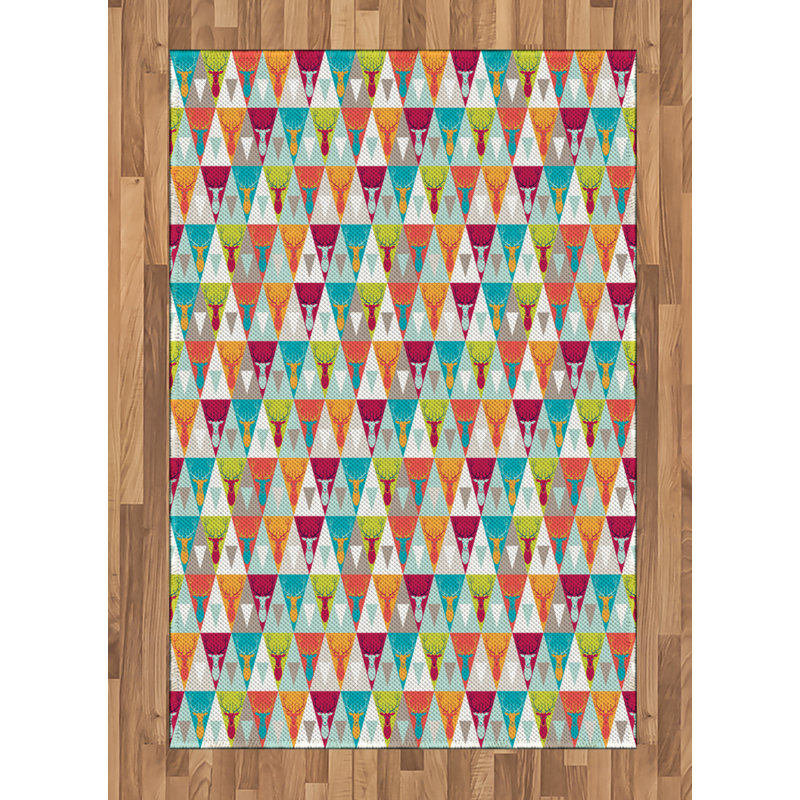 Indie High Density Long Fiber Poly Threads Decorative Area Rug Carpet, Rectangle 4' x 5'8"