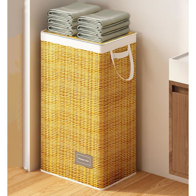 Panier à linge en toile avec poignées