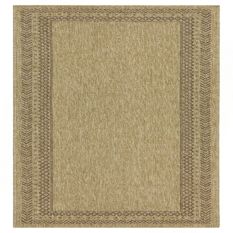 Earth GC_NTL1007 Jute/Mocha 5 Ft. 3 In. X 7 Ft. 3 In. Indoor/Outdoor Area Rug, Khaki, Rectangle 5'3" x 7'3"