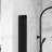 Black 180 Pivot Shower Door With Tempered Glass, 55"X31.5", Sophisticated Design 55"X31.5" Door, Black, Glass Gorgeous Visual Appeal