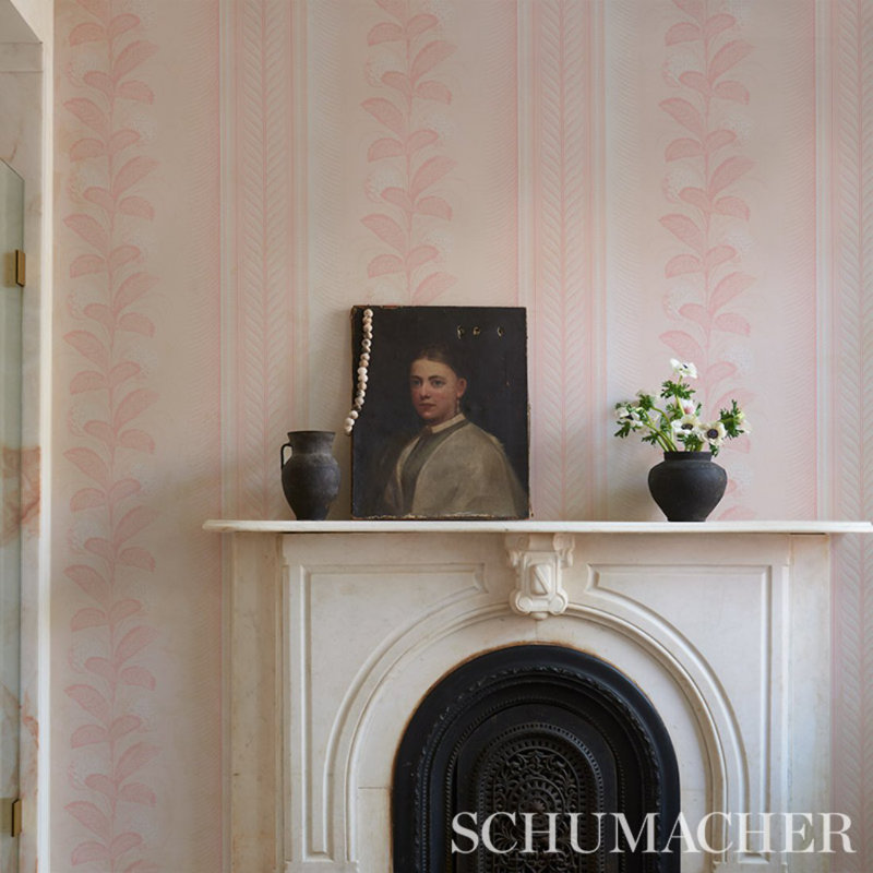 Papier peint Hydrangea Drape, Rosé