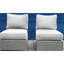 Chaise longue d'extérieur avec 2 coussins Modern