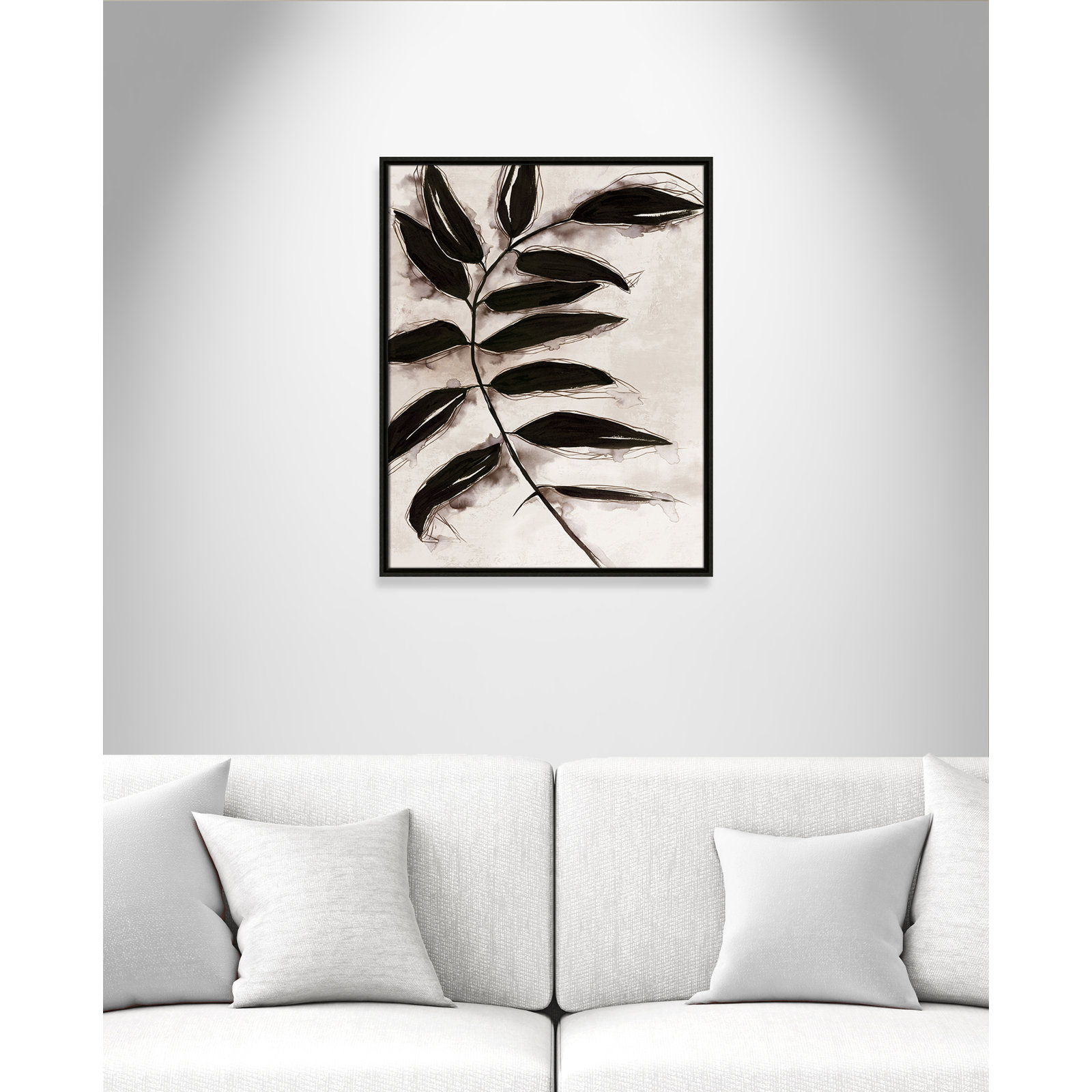 Leaves II by Eva Watts, 29.5" H x 23.5" W x 2" D, Espresso Framed