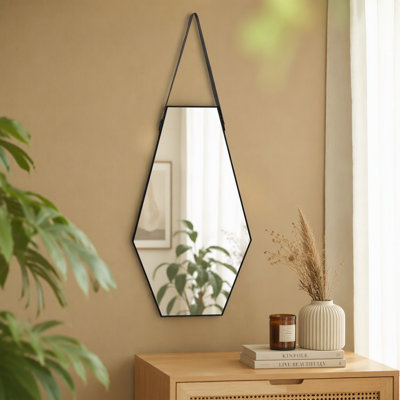 Miroir mural 18x1,6x31,5 "Hexagonal