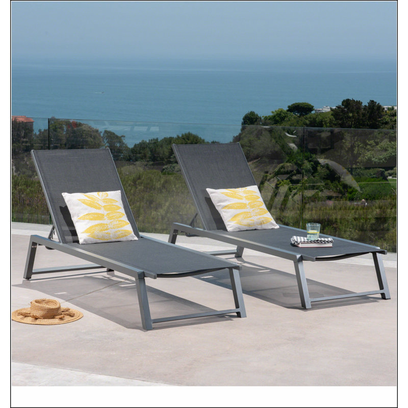 MYERS CHAISE LOUNGE, Black/Gray