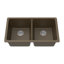Évier de cuisine à double cuve en quartz-granite encastrable L 33 po x l 19 po