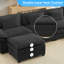 Canapé modulaire surdimensionné de 118 po avec coussins double épaisseur et repose-pieds-248351597