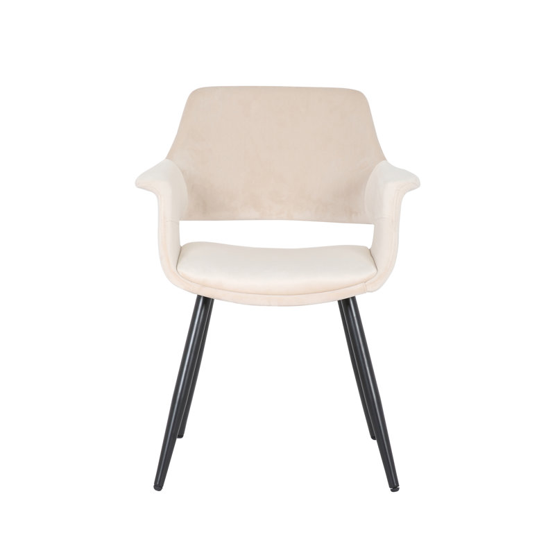 Shelton Velvet Dining Chair with Metal Legs, Champagne