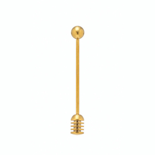 Gold Finish Stainless Steel Honey Dipper