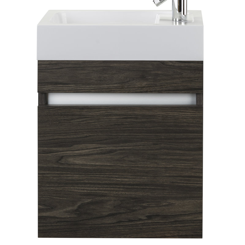 Ensemble de meuble-lavabo mural simple 18 po, Tête-à-tête