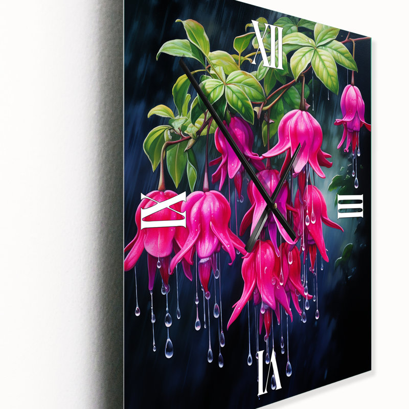 Horloge murale Colicia - Fuschia, Moyen