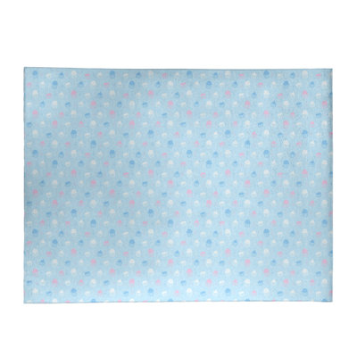 Tapis petits gâteaux à rayures bleu area