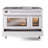 ILVE Professional Plus II 48 Dual Fuel Range, 8 Sealed Burners, Griddle (White)-98196413-98196416