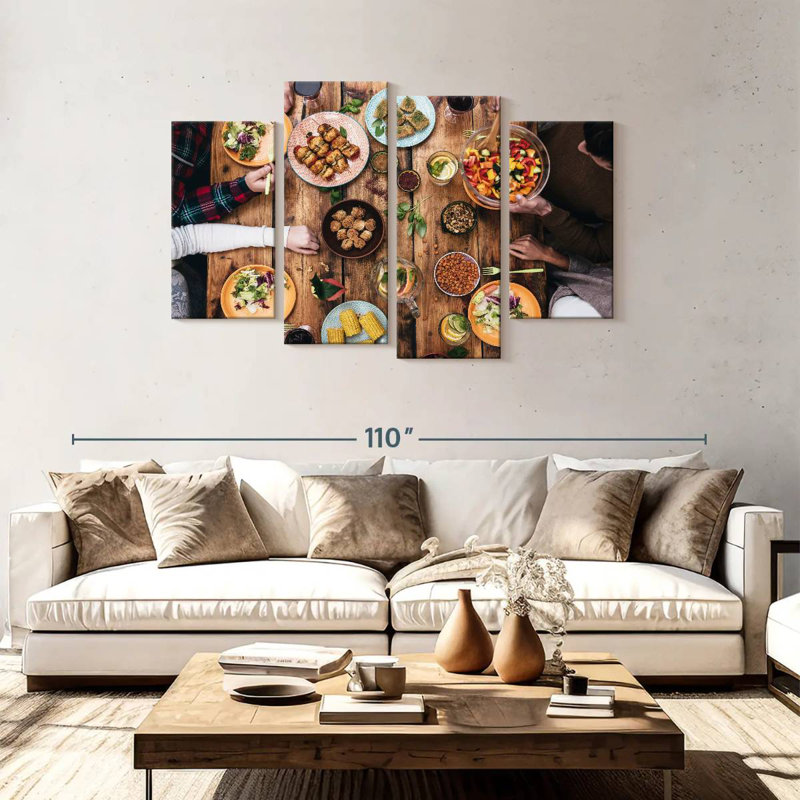 Yarlin Cozy Rustic Dinner, 48" H x 75" W