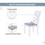 Ensemble de salle à manger rustique en bois 5 pièces avec chaises à dossier en X pour petites salles à manger, blanc-117605906-117605904