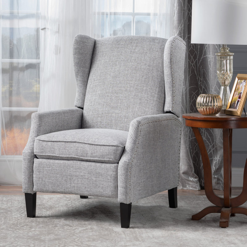 Accent Chair, Light Gray Fabric