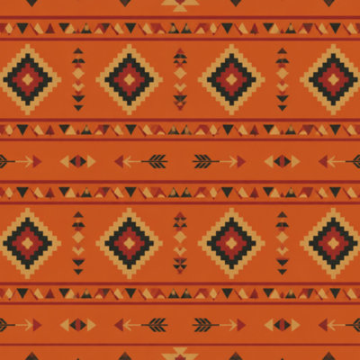 Papier peint auto-adhésif amovible mural autocollant aztèque style bohémien mexicain à motifs géométriques rustiques brun brun rustique orange pour salle de bain 24 po x 118 po