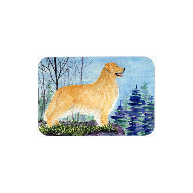 East Urban Home Golden Retriever Glass Cutting Board