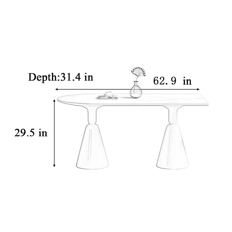 Elsperman, H 29,5 po x L 62,9 po x l 31,4 po
